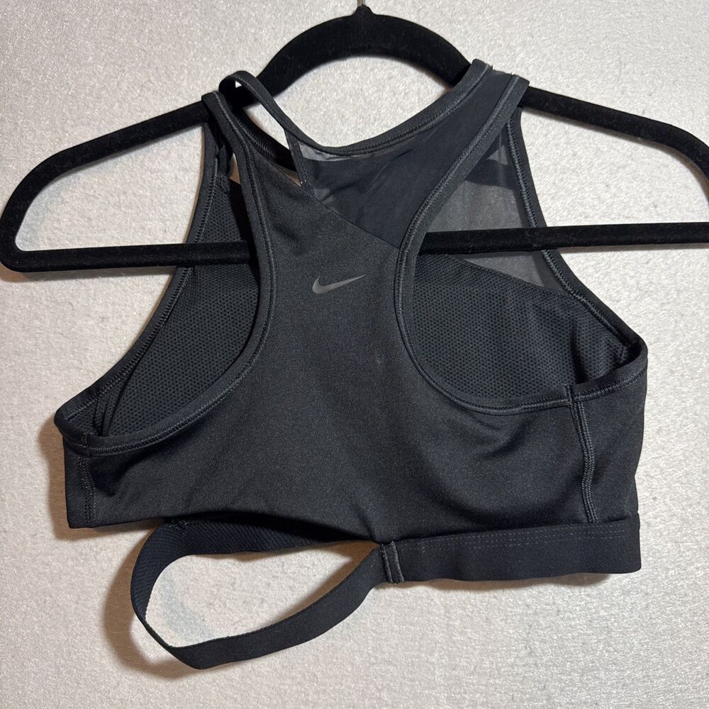 Nike Classic Rebel Slash Black Cutout & Mesh Bra, Size Small Medium Running Gym - Picture 2 of 4